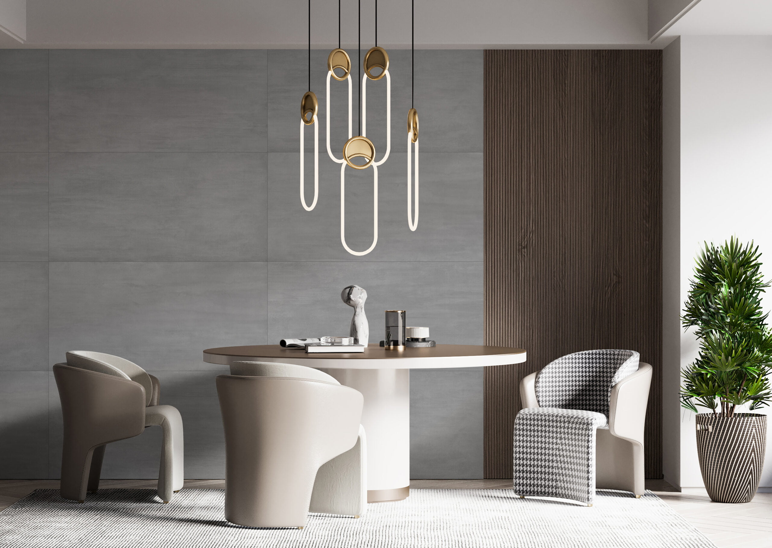 Interior Dining Room Wall Mockup