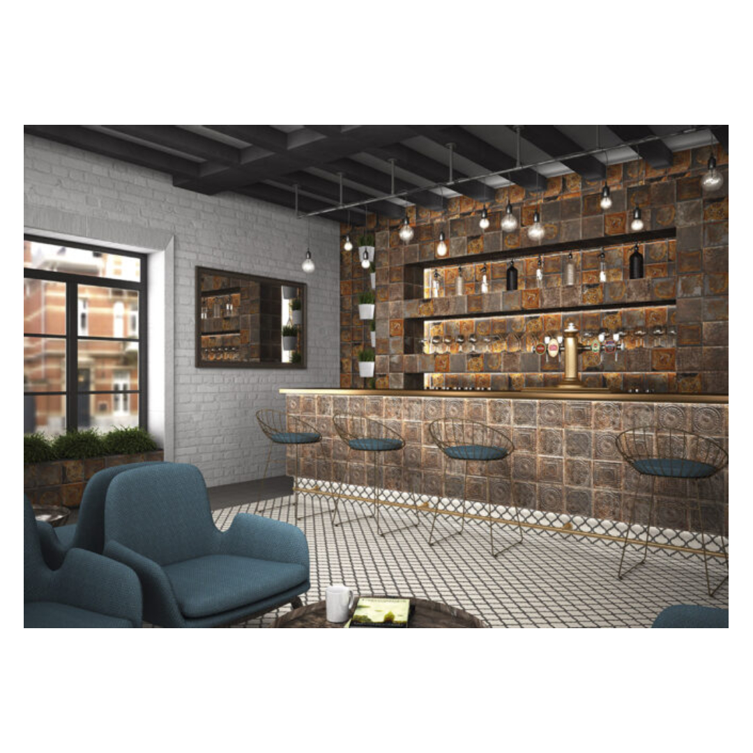 Tin Tile Nero 20X20 foto TIN TILE NERO 20X20