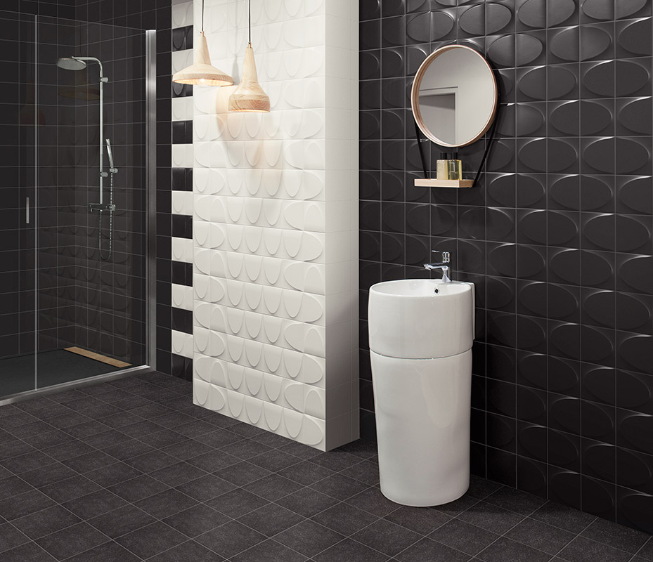 Uroco_Foto Uroko Black 15X15 Πλακάκι Τοίχου