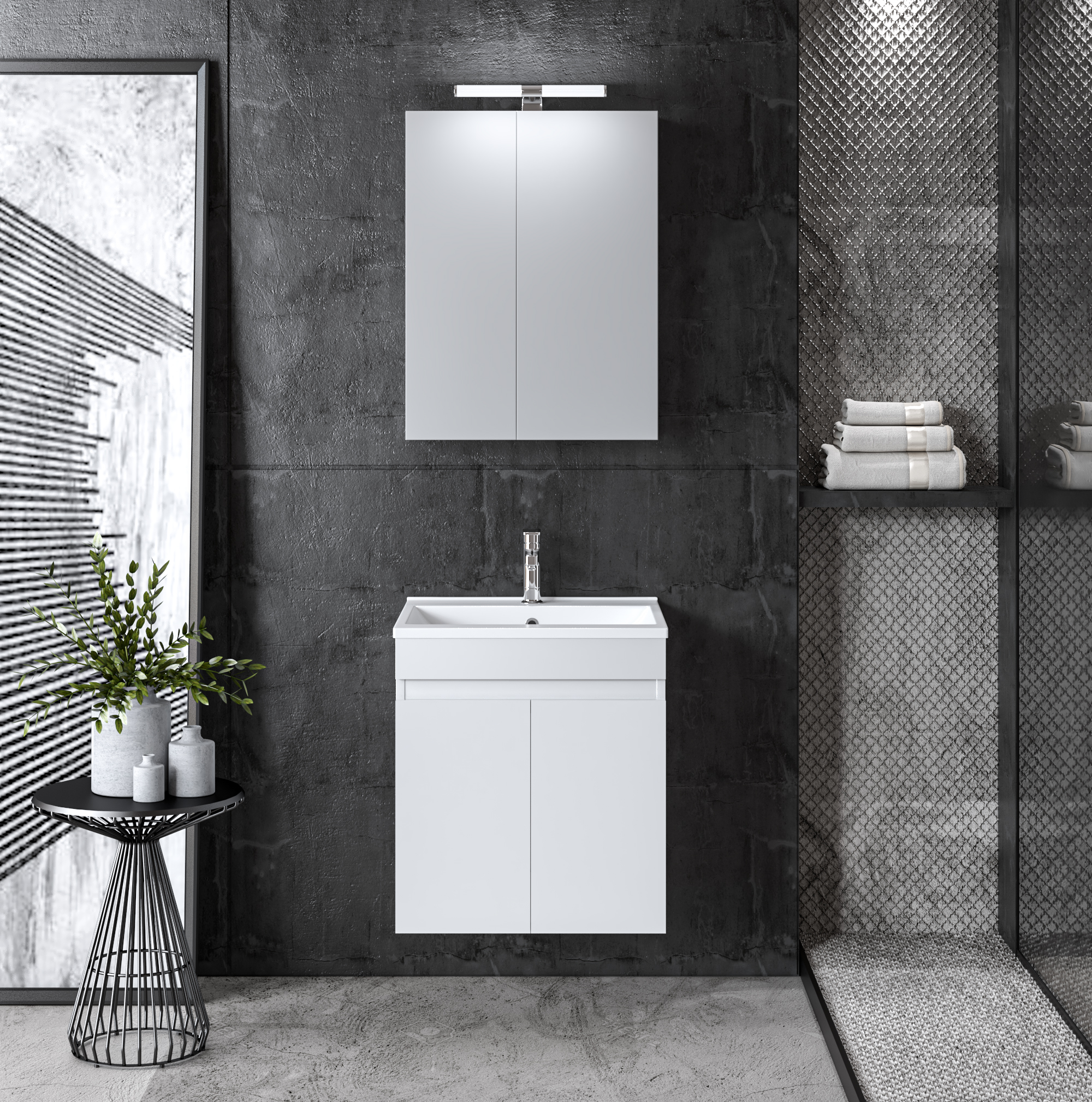 OMEGA WHITE 50 Omega White Gloss 50 Έπιπλο Μπάνιου