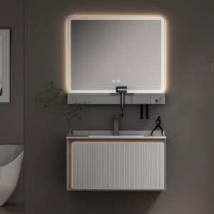 Το Greys 80 Plywood Σετ Έπιπλο Μπάνιου είναι η ιδανική επιλογή για όσους επιθυμούν έναν συνδυασμό μοντέρνας αισθητικής και κλασικών στοιχείων στο μπάνιο τους. Κατασκευασμένο εξολοκλήρου από κοντραπλακέ θαλάσσης και άλλα σύγχρονα υλικά, το σετ προσφέρει εξαιρετική αντοχή στην υγρασία και το νερό, εξασφαλίζοντας μακροχρόνια χρήση και ανθεκτικότητα σε δύσκολες συνθήκες.