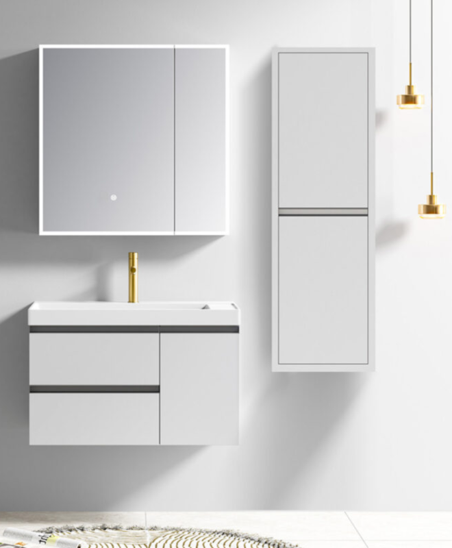 Το Saron 80 Plywood Σετ Έπιπλο Μπάνιου είναι μια εξαιρετική επιλογή για ένα μοντέρνο, λειτουργικό και ανθεκτικό μπάνιο. Κατασκευασμένο εξολοκλήρου από κοντραπλακέ θαλάσσης και άλλα σύγχρονα υλικά, το σετ προσφέρει άριστη αντοχή στην υγρασία και το νερό, κάνοντάς το ιδανικό για χρήση σε μπάνια με υψηλή υγρασία.